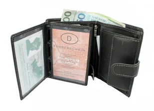 Wild Portfel Męski Skórzany Skóra Licowa Duży Pionowy Z Zapięciem 5502 - Portfele - miniaturka - grafika 6