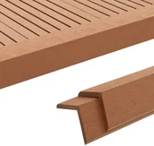 Tapety - shumee Tarasowe listwy kątowe 5 szt. WPC 170 cm jasnobrązowe - miniaturka - grafika 1