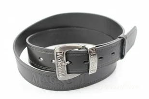 Complex Pasek Skórzany (PL) Tłoczony Napis "MAGNUM" Skóra Licowa EXTRA 40 mm CZARNY - Paski Complex Pasek Skórzany (PL) Tłoczony Napis "MAGNUM" Skóra Licowa EXTRA 40 mm CZARNY - Paski - miniaturka - grafika 1