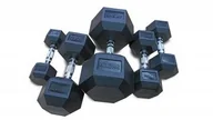 Hantle i ciężarki - Bauer Fitness Hantla ogumowana HEX AC-1711 27,5 kg - Bauer Fitness Ba-AC-1711 - miniaturka - grafika 1