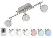 Lampy sufitowe - Briloner 2040-032 - LED RGB Oświetlenie punktowe ściemnialne 3xLED/3,3W/230V + pilot - miniaturka - grafika 1