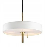 Lampy sufitowe - Lampa wisząca Artdeco biało złota 35 cm - miniaturka - grafika 1