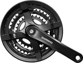 Łańcuchy rowerowe - Shimano FC-ty501 korba 6/7/8-krotnie czarna bransoletka z korbą długość 175 MM 2017 MTB 48 38 28 z. łańcuch z pierścieniem ochronnym E-FCTY501E888CLB - miniaturka - grafika 1