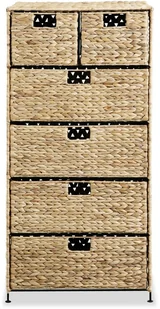 vidaXL Szafka z hiacyntu wodnego z 6 koszami 47 x 37 x 100 cm - Komody - miniaturka - grafika 4