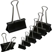 Spinacze i klipsy do papieru - Titanum Klip 51mm czarny 64490 12sztuk cl 0700052 - miniaturka - grafika 1