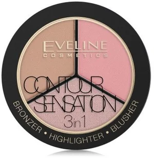 Eveline Contour Sensation Puder 3w1 nr 1 Pink Beige - Podkłady do twarzy - miniaturka - grafika 3