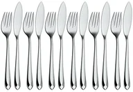 Zestawy sztućców - WMF ryba zestaw sztućców 12-częściowy Jette ryba widelec nóż do ryb Cromargan nierdzewna stal szlachetna polerowana na niezwykle odporna na zadrapania 12.7435.6346 - miniaturka - grafika 1