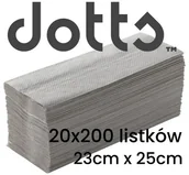Ręczniki papierowe - Dotts Ręczniki składane ZZ makulaturowe, szare, ekonomiczne DOTTS, 4000 listków, rek0003355D - miniaturka - grafika 1