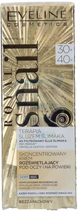 Eveline COSM Royal Snail skoncentrowany krem rozświetlający pod oczy i na powieki 30/40+ 20 ml - Kosmetyki pod oczy - miniaturka - grafika 2