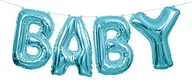 Baby shower i roczek - Unique Party Supplies Folia Niebieski Baby lit. balon Banner Kit - miniaturka - grafika 1
