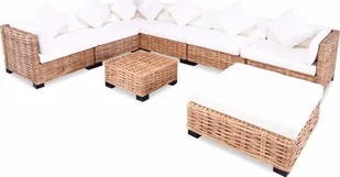 vidaXL Zestaw wypoczynkowy, 31 elementów, naturalny rattan - Komplety wypoczynkowe - miniaturka - grafika 10