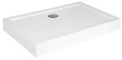 Brodziki prysznicowe - Durasan Modena NGL 100 80x100 cm prostokątny biały - miniaturka - grafika 1