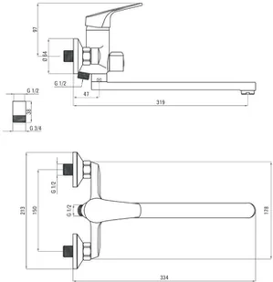Deante BAT CHABER CHROM | BGC 056M - Baterie umywalkowe - miniaturka - grafika 4