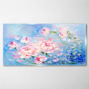 PL Coloray Obraz na Szkle Malarstwo Kwiaty 100x50cm - Obrazy i zdjęcia - miniaturka - grafika 5