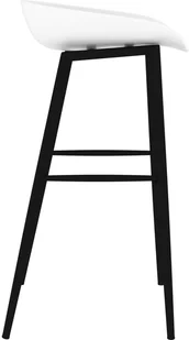 vidaXL Krzesła barowe, 4 szt., białe - Taborety i hokery - miniaturka - grafika 4