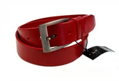 Paski - Pas-Max Pasek Skórzany (PL) CZERWONY Gładki Skóra Licowa EXTRA 40 mm - miniaturka - grafika 1