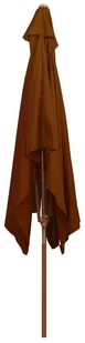 vidaXL Parasol ogrodowy na drewnianym słupku, terakota, 200x300 cm 313759 - Parasole ogrodowe - miniaturka - grafika 5