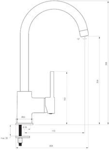 Deante NEMEZJA Bateria zlewozmywakowa, stojąca, granit grafit BEN 262M BEN262M - Baterie kuchenne - miniaturka - grafika 3
