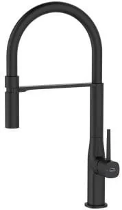 Laveo Bateria zlewozmywakowa z wylewką U czarna POLLA BAP B78D - Baterie kuchenne - miniaturka - grafika 4