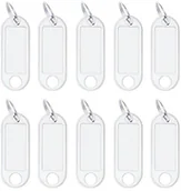 Breloki - Wedo 262101800 breloczek na klucze z tworzywa sztucznego (z pierścieniem, wymienne etykiety) 10 sztuk, białe 262 101800 - miniaturka - grafika 1