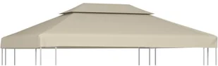vidaXL Zadaszenie altany ogrodowej, 310 g/m, beżowe, 3x4 m - Altany ogrodowe - miniaturka - grafika 2