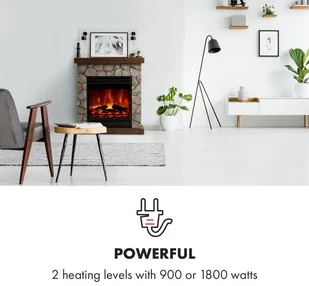 Klarstein Lienz, , 1800 W, brązowy FP6-Kaprun-ST - Kominki elektryczne Klarstein Lienz, , 1800 W, brązowy FP6-Kaprun-ST - Kominki elektryczne - miniaturka - grafika 2