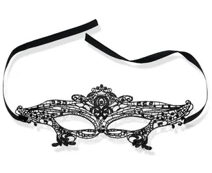 GoDan Maseczka ażurowa, czarna - Dodatki do strojów karnawałowych - miniaturka - grafika 8