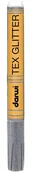 Kredki, ołówki, pastele i pisaki - Darwi pisak do tkanin, Tex Glitter, srebrny - miniaturka - grafika 1