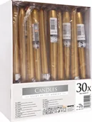 Świece - Bispol Świeca stołowa stożek 7H 24,5CM S30-1/30 ZŁOTY METALIK 30szt BISPOL0029 - miniaturka - grafika 1