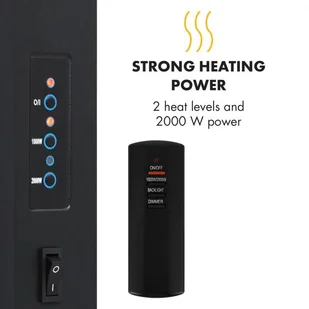 Klarstein Lausanne Vertical 2000W biały FP1-Lausanne-Vert-WH - Kominki elektryczne - miniaturka - grafika 4