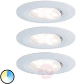 Oprawy, klosze i abażury - Paulmann spot wpuszczany LED Calla biały 3 szt. - miniaturka - grafika 1