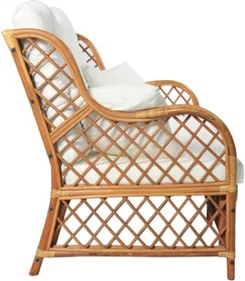 vidaXL 2-osobowa sofa, jasnobrązowa, rattanowa 325474 - Sofy ogrodowe - miniaturka - grafika 3