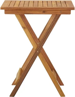 vidaXL Składany stół ogrodowy, 60x60x75 cm, lite drewno akacjowe - Stoły ogrodowe - miniaturka - grafika 3
