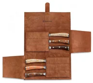 Noże kuchenne - Wüsthof Zestaw noży do steków Ikon w skórzanym etui - miniaturka - grafika 1