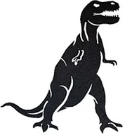 Wyposażenie pokoiku dziecięcego - Homemania Homemania HOMESRV-45 Dekoracja Dinozaur ścienny, stojak na książki-z metalowymi półkami, 64 X 0,15 X 70cm HOMESRV-45 - miniaturka - grafika 1