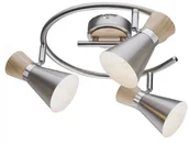 Lampy sufitowe - Globo Lighting Oświetlenie Reflektor sufitowy Nikiel matowy, 3-punktowe 54807-3 - miniaturka - grafika 1