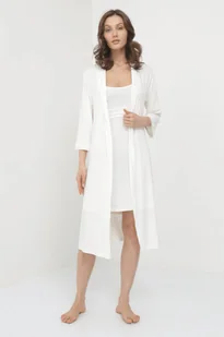 Luisa Moretti Koszula nocna damska ERICA ze szlafrokiem Kremowy S LM_6181 - Szlafroki damskie Luisa Moretti Koszula nocna damska ERICA ze szlafrokiem Kremowy S LM_6181 - Szlafroki damskie - miniaturka - grafika 1