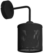Lampy ścienne - Milagro Kinkiet LAMPA ścienna LOUISE 665 metalowa OPRAWA tuba siatka czarna 665 - miniaturka - grafika 1