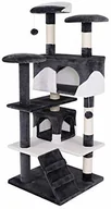 Drapaki dla kotów - dibea Drzewo  odporność na zarysowania, do wspinaczki drzewo dla kotów (wysokość 130 cm), kolor do wyboru, 130 cm, szary/biały - miniaturka - grafika 1