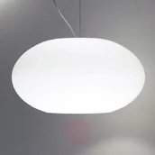 Lampy sufitowe - Casablanca Szklana lampa wisząca AIH 38 cm biała błyszcząca - miniaturka - grafika 1