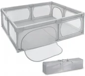 Maty piankowe - Moby System Duży kojec 200 cm x 180 cm - plac zabaw dla dziecka, suchy basen KOJEC SZARY 1.8 - miniaturka - grafika 1