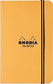 Notesy i bloczki - Clairefontaine Rhodia Unlimited notatnik, w linie, z ramką na górze, 9 x 14 cm, 120 stron, pomarańczowy 118558C - miniaturka - grafika 1
