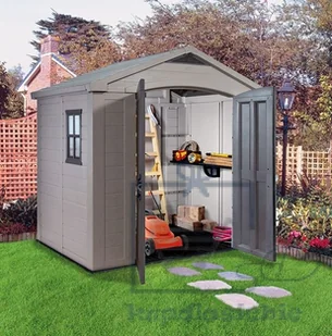 Keter Domek narzędziowy Factor, kremowy, 256,5x182x243 cm - Altany ogrodowe - miniaturka - grafika 40