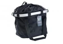 Kands Kands Koszyk na kierownicę z materiału, KLIP, czarny, 36x26x22 cm - Koszyki rowerowe - miniaturka - grafika 3