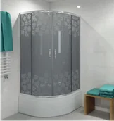 Kabiny prysznicowe - Durasan Kabina prysznicowa 90x90x165 PARMA FLOWER Flower WK-90 - miniaturka - grafika 1