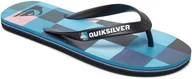 Buty dla chłopców - Quiksilver japonki ęce MOLOKAI RESIN CHECK Y Black/Blue/Red XKBR - miniaturka - grafika 1