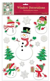Amscan Świąteczna dekoracja na okno - 14 elem. 241916 - Ozdoby bożonarodzeniowe - miniaturka - grafika 2