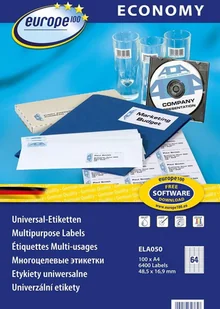 Avery Zweckform ETYK.ZF ECONOMY 48,5X16,9MM 050 100ARK ETYKIETA E100 ELA050 ELA050 ELA050 - Papier do drukarek - miniaturka - grafika 2