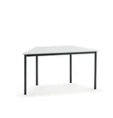 Meble do szkół i przedszkoli - AJ Produkty Biurko BORS TRAPETS, 1200x600x720 mm, biały laminat, antracyt - miniaturka - grafika 1