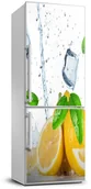 Naklejki na drzwi i meble - Naklejka na lodówkę okleina Cytryna i lód - miniaturka - grafika 1